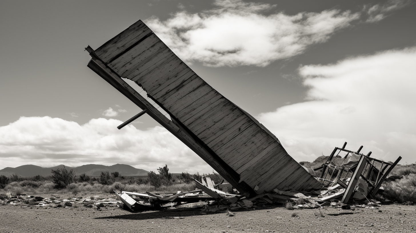 Image of damaged or overturned road sign