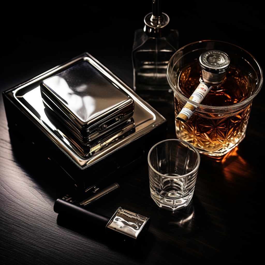 Whisky on Dark Polished Table