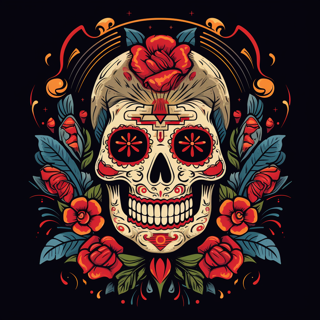 Colorful Day of the Dead Logo