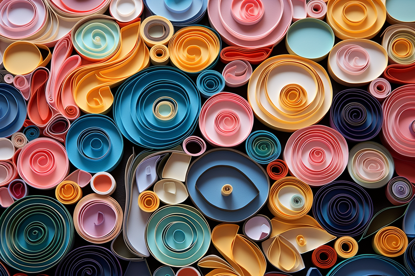 Delicate battery cells quilling art