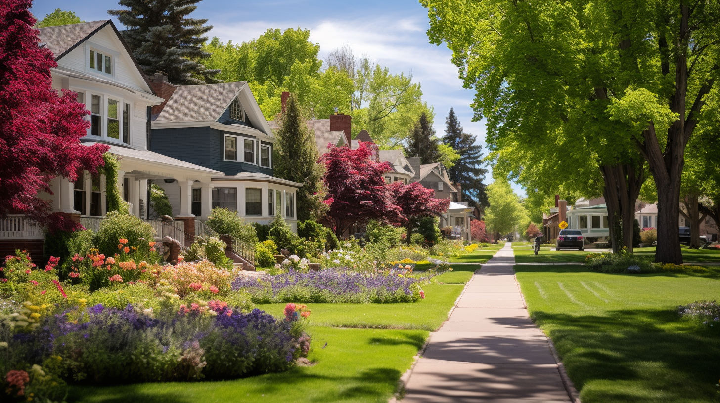 Charming Denver neighborhood with houses