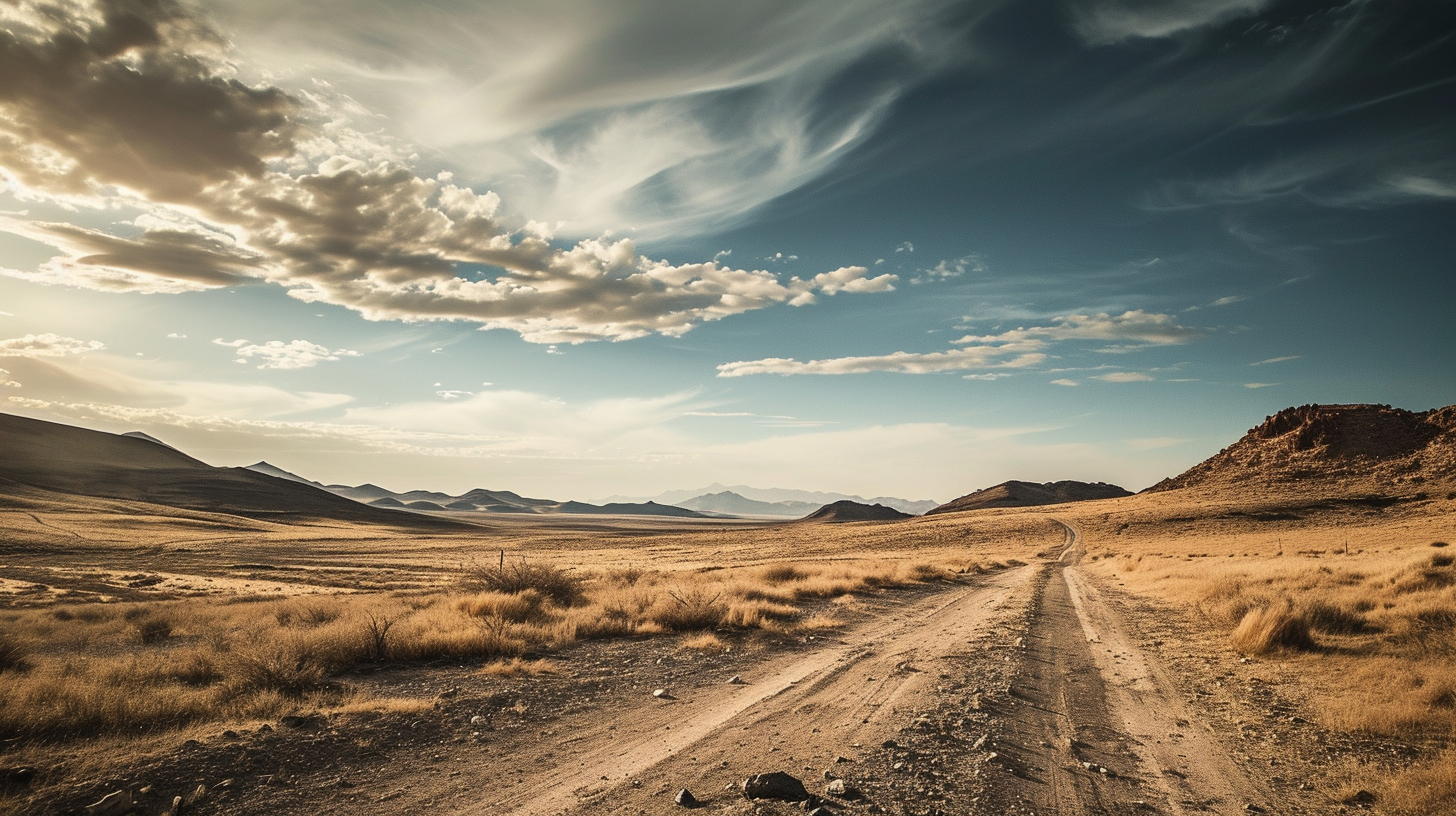 Beautiful Desertic Empty Landscape View