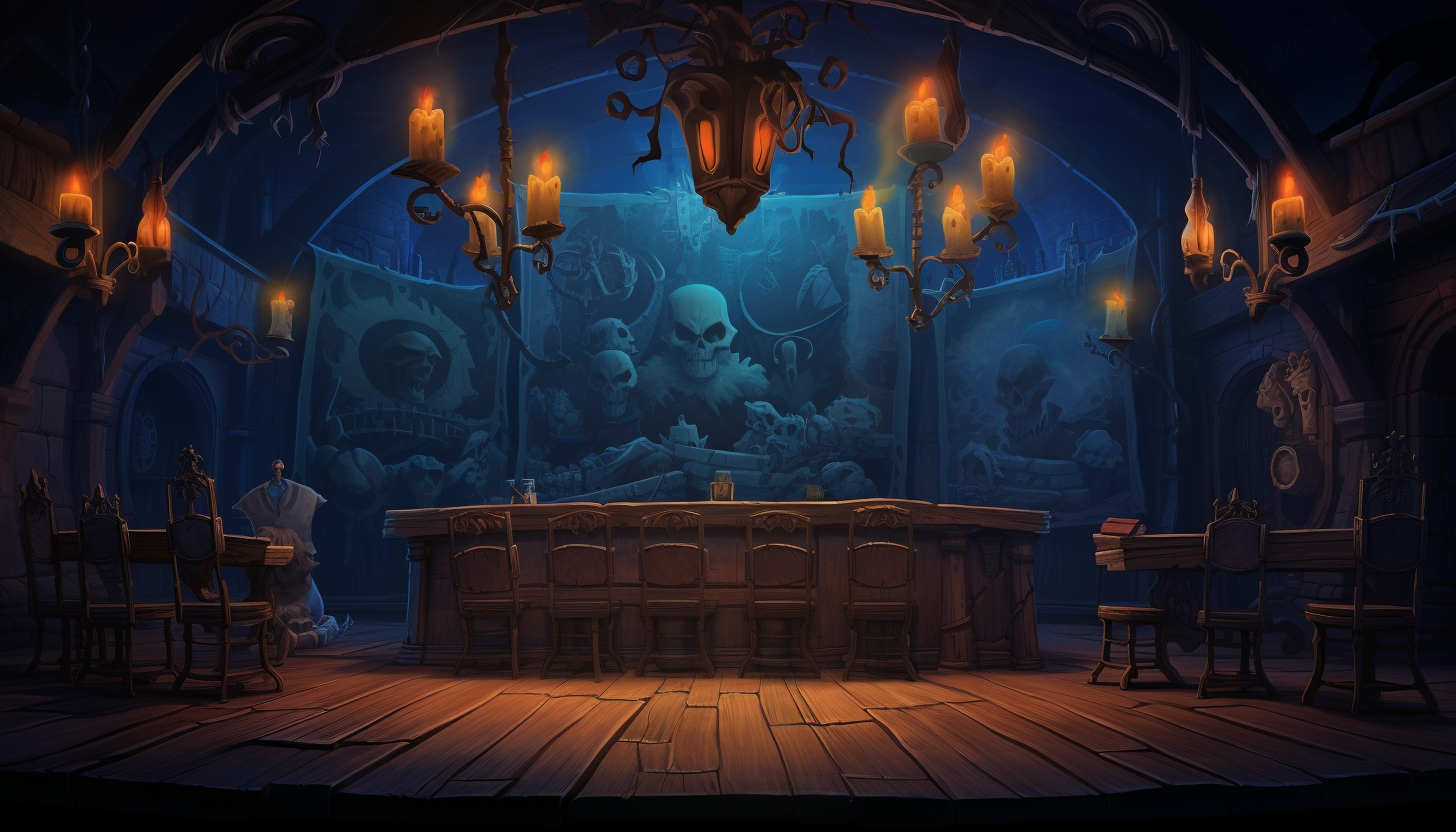 Detailed background storyboard bar in studyplace style