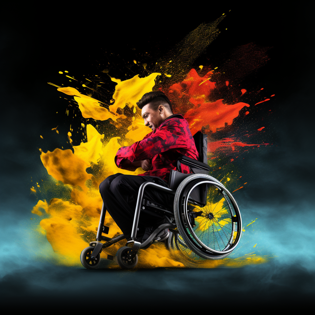 Red, Black, and Yellow Disability Awareness Month Image