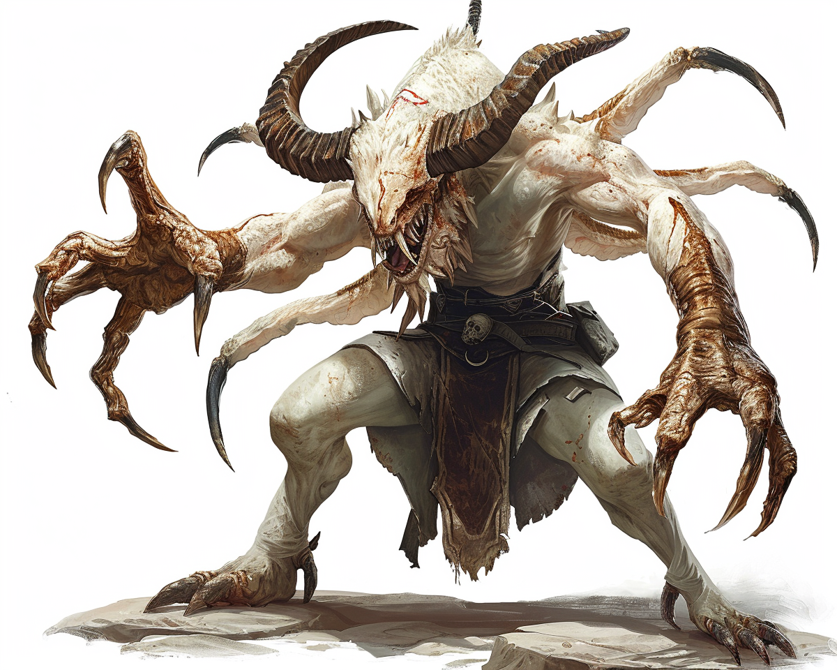 D&D Glabrezu demon goat crab