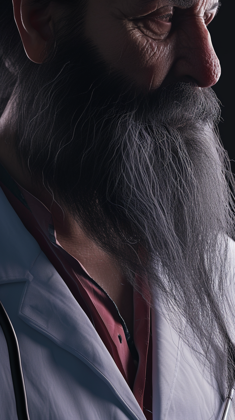 Doctor with long beard 4k