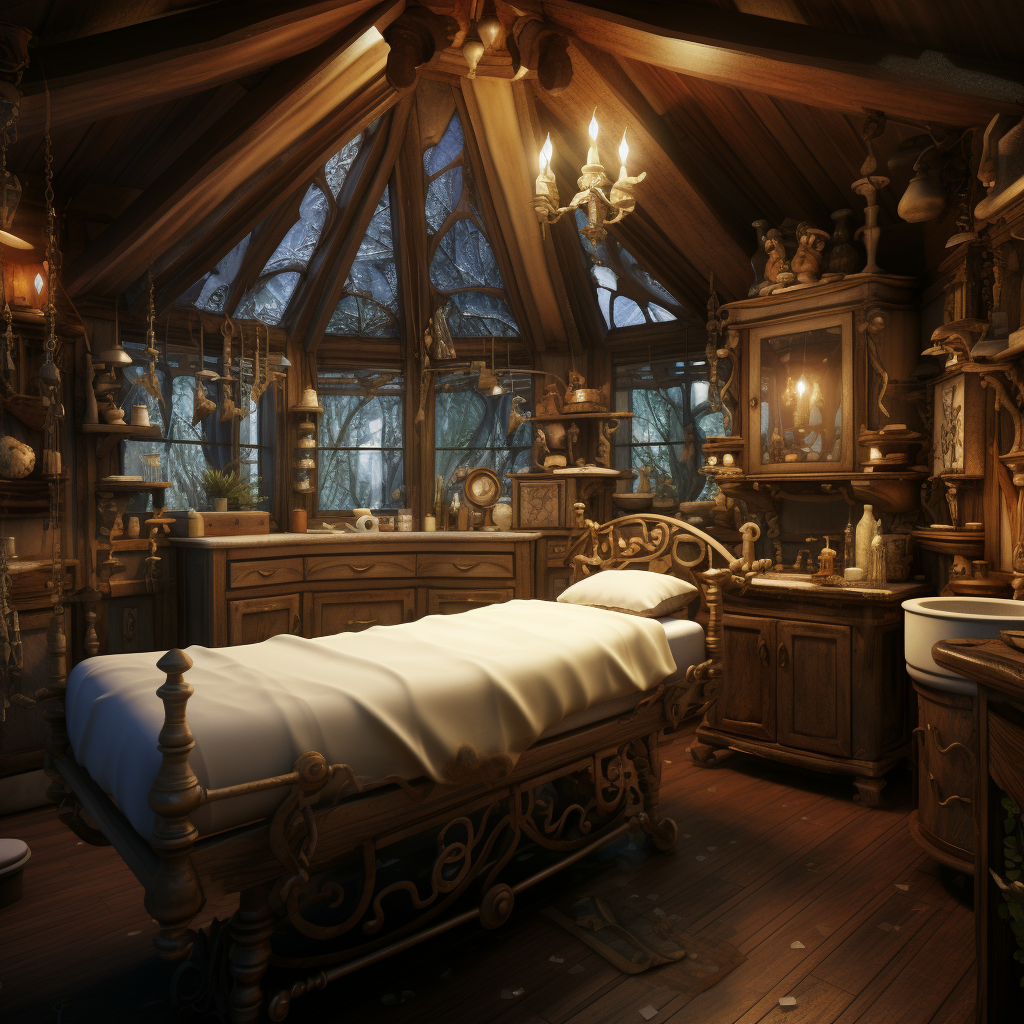 Pleasant fantasy doctor's room