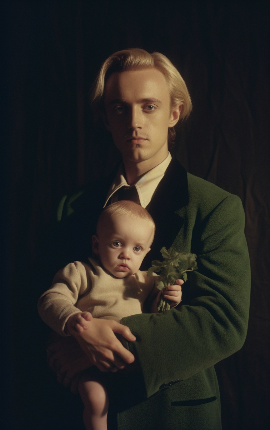 Tom Felton with Draco Malfoy's adorable baby boy