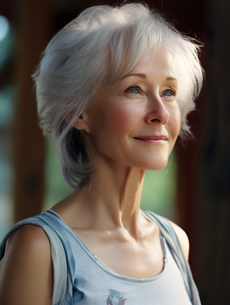 Happy Helen Mirren in Dragon Ball hero pose