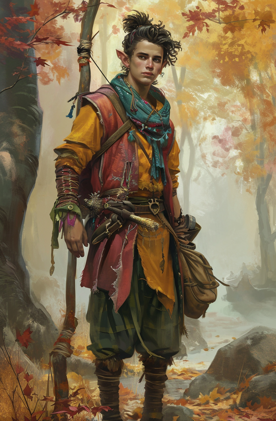 Dragonlance Kender in Autumn Forest