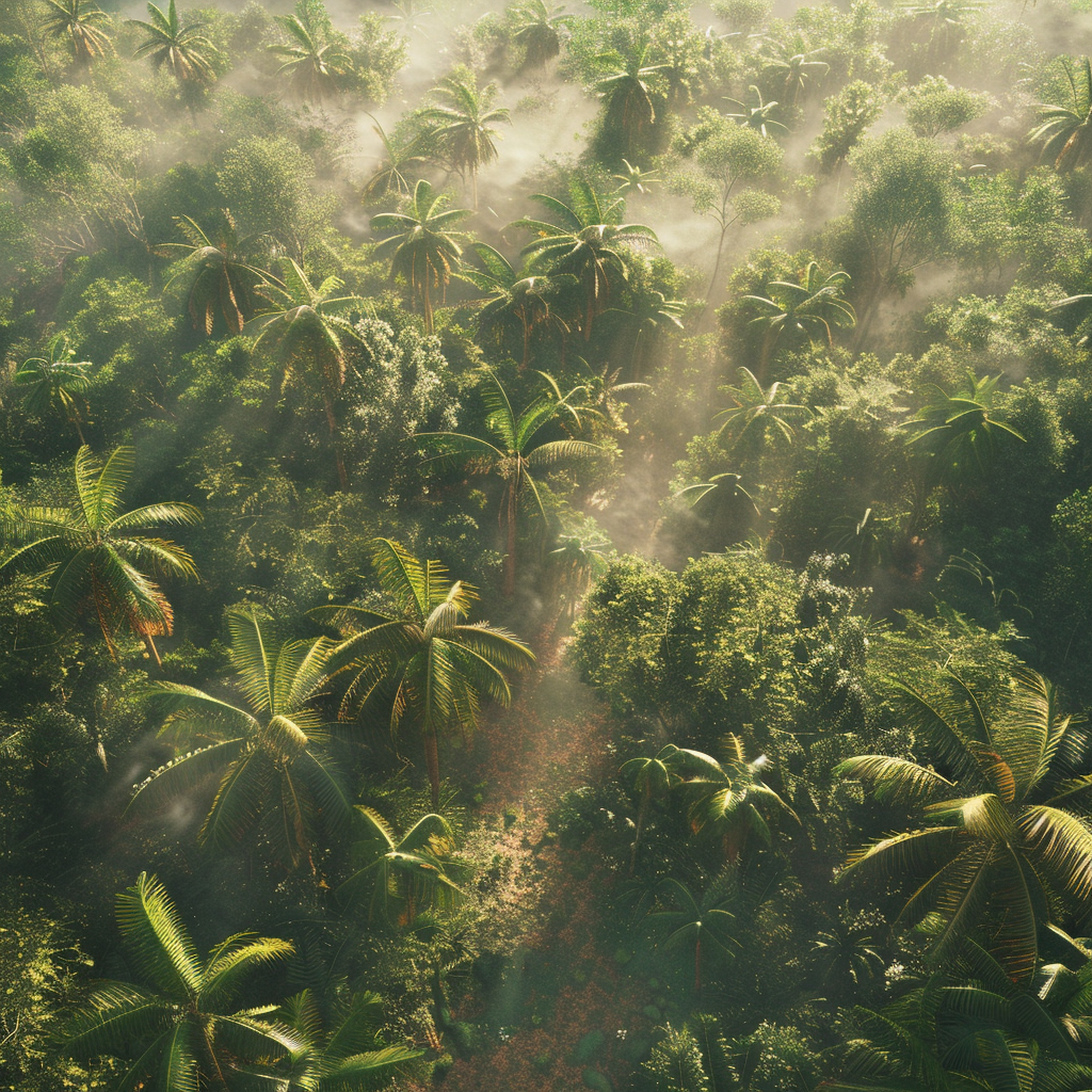 Lush Indian Jungle Drone Shot