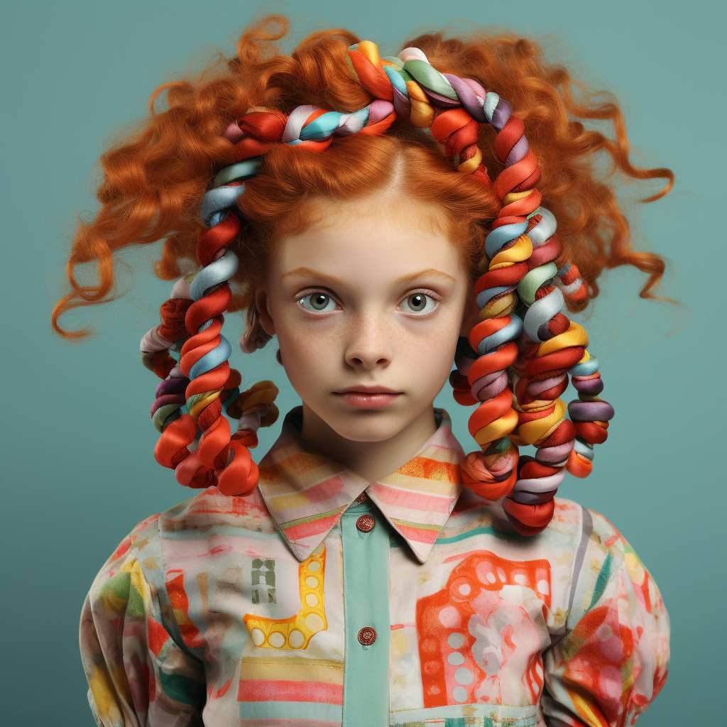 Fun and Playful Pippi Longstocking Hairstyle