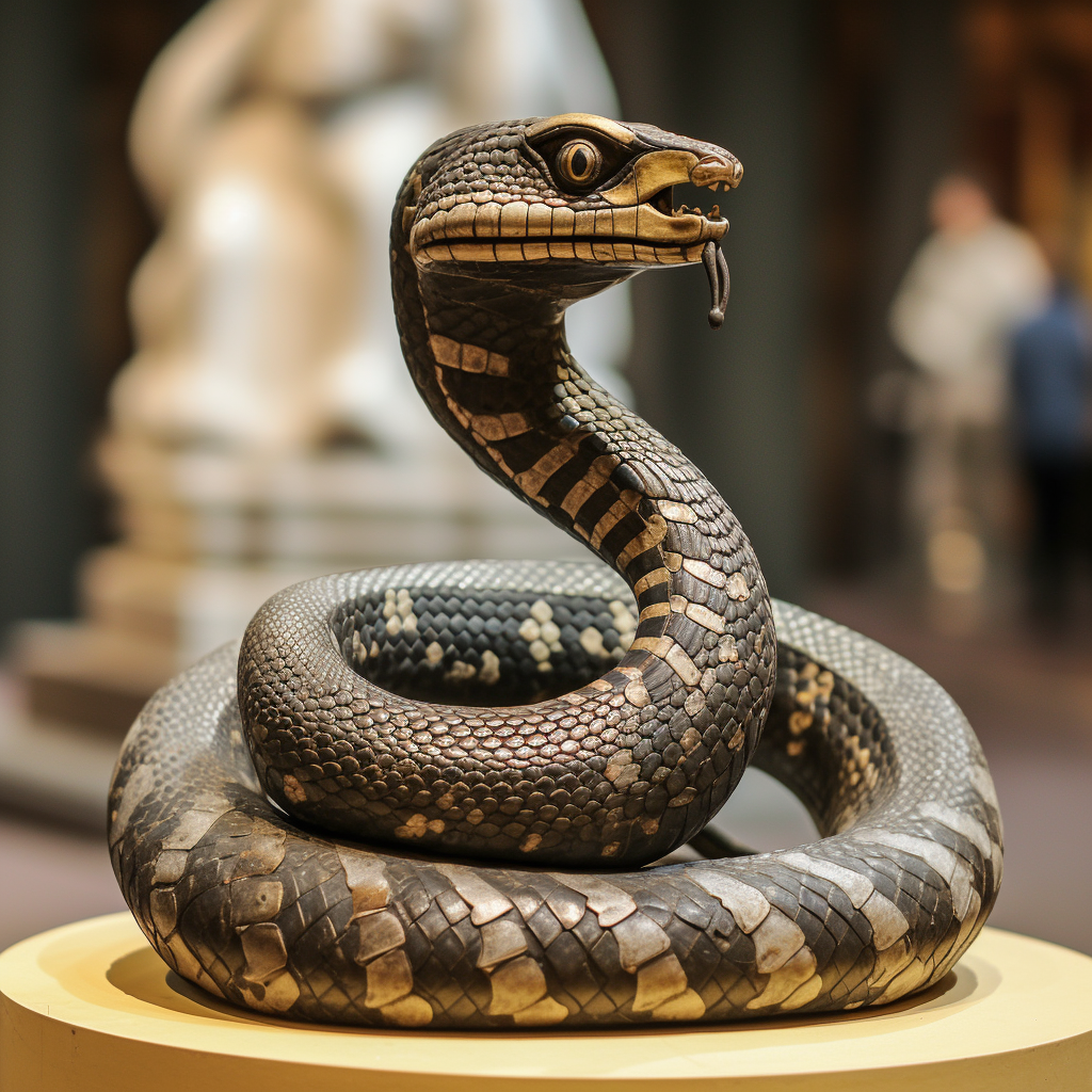 Egyptian Cobra Statue about to strike