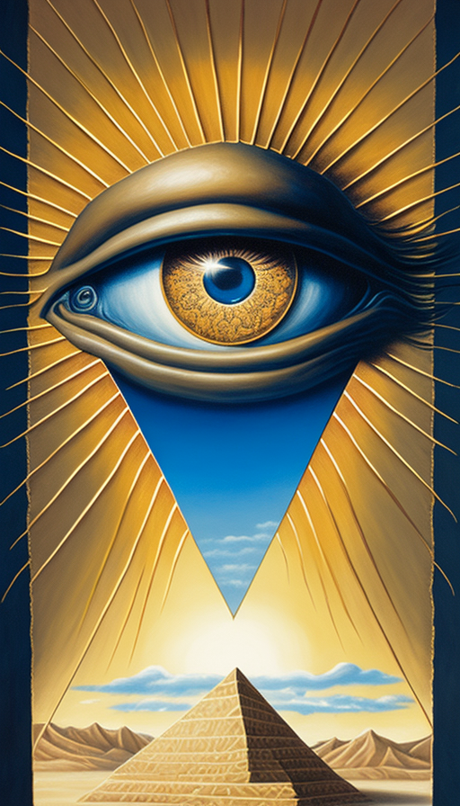 Expressive Egyptian Sun God Art