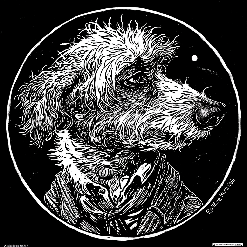 Einstein as a dog concept art logo