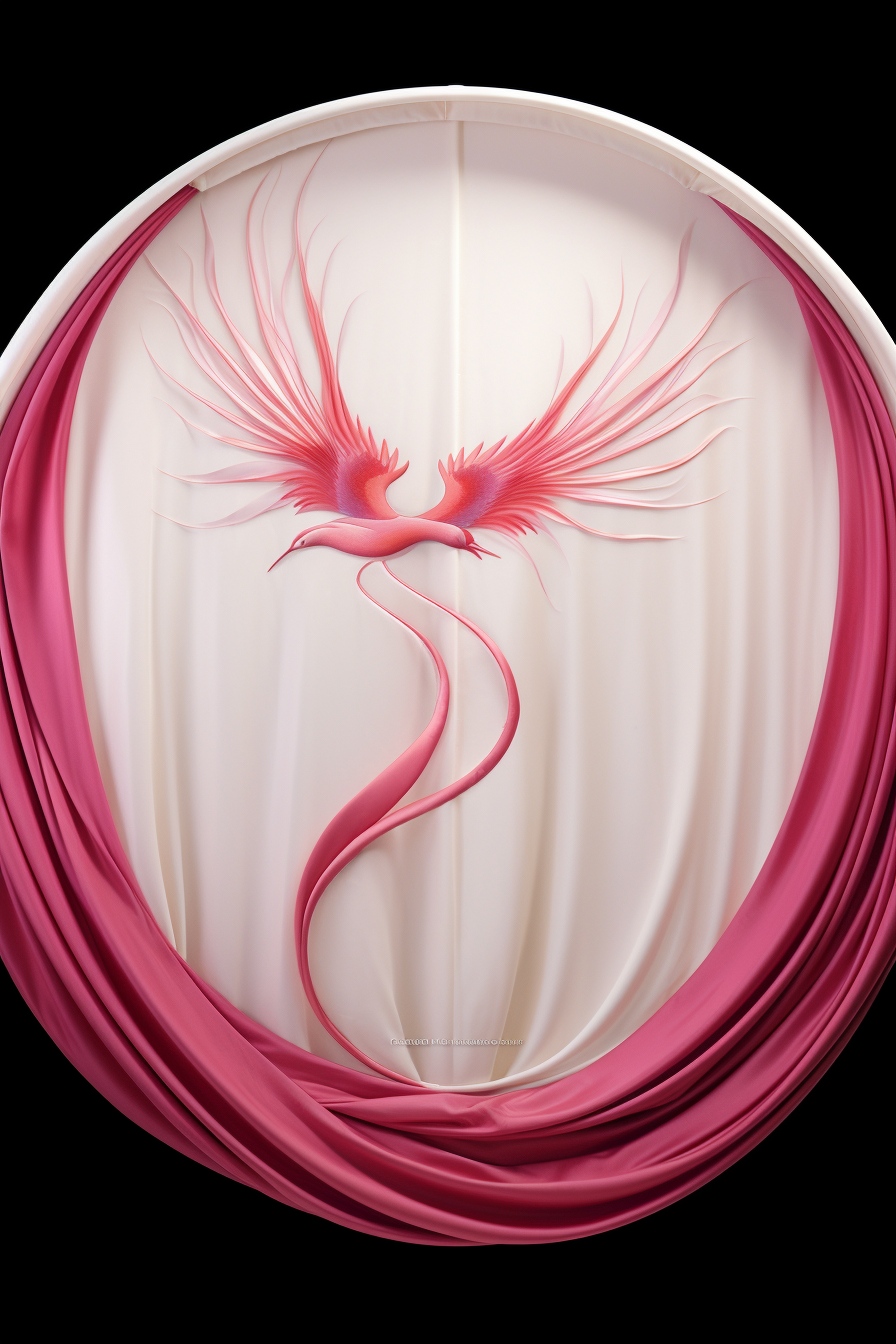 Mesmerizing elegant flamingo curtain logo