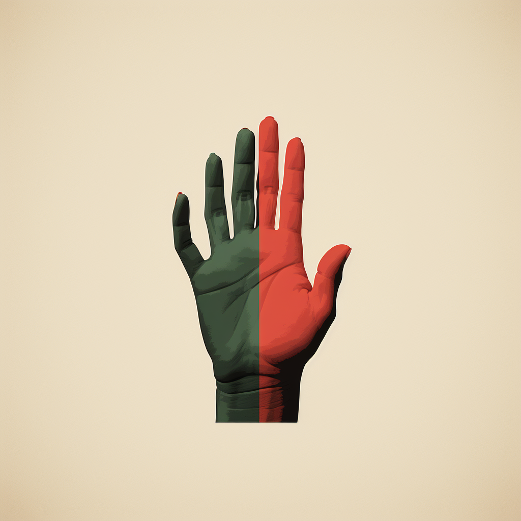 Stylish Italian hand graphic in a minimal design