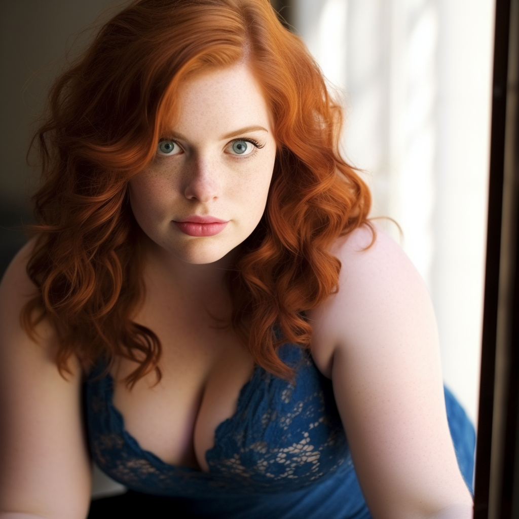 Elodie Bionney: Full Figure Redhead Woman