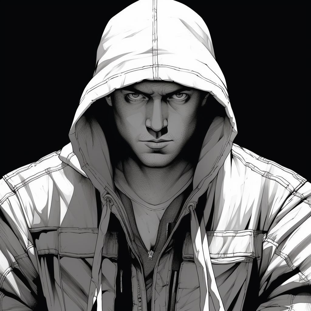 Eminem in Black and White