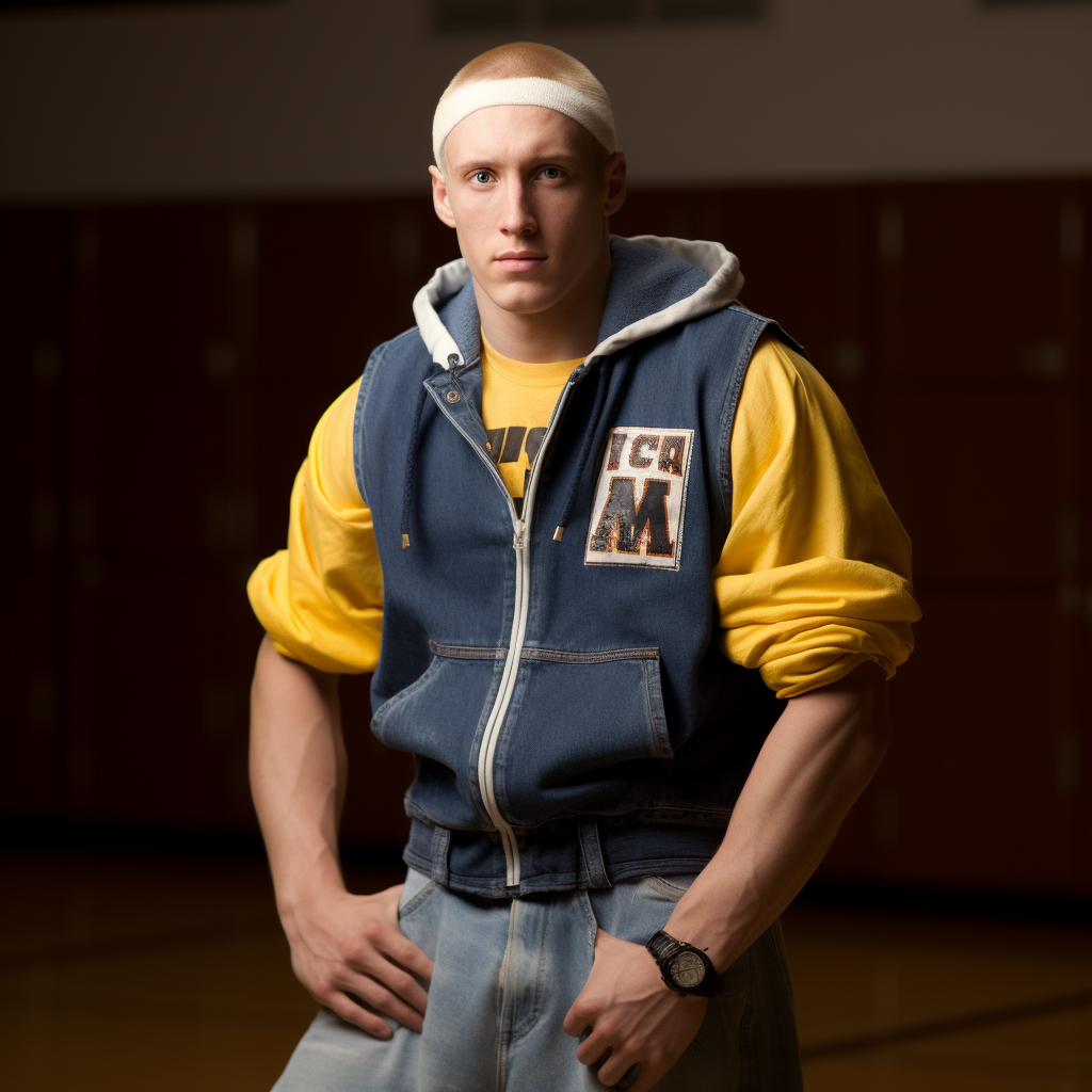 Eminem as collegiate wrestler photo