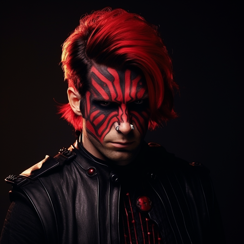 Emo Darth Maul with unique hairstyle