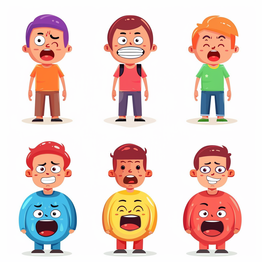 Emotions Communication Flat Cartoon Illustration