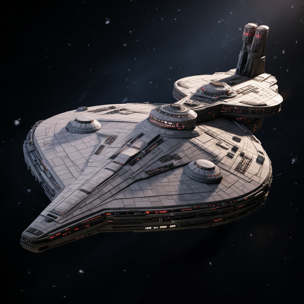 Enterprise Millenium Falcon ship in action