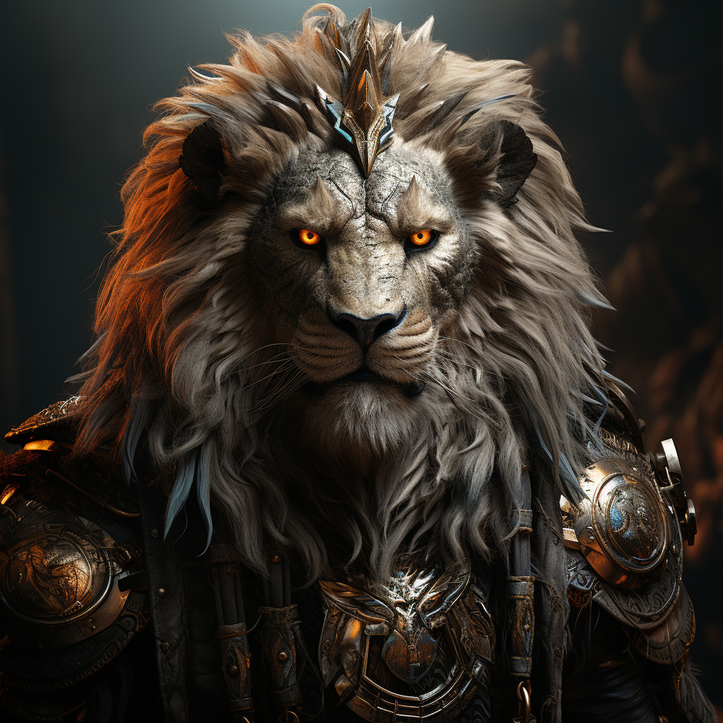 Epic Lion Warrior Fantasy Art