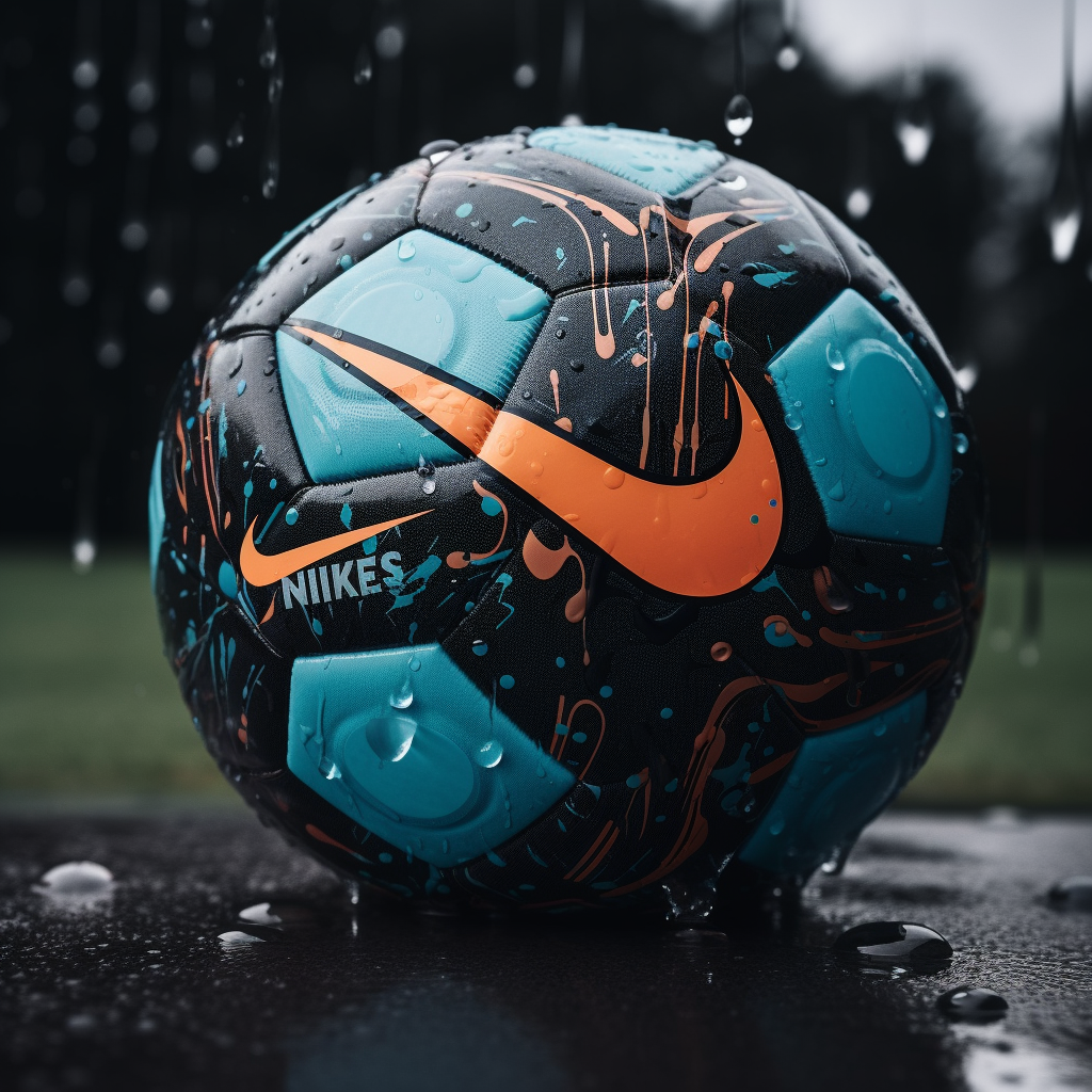 Nike Soccer Ball with Wet Look