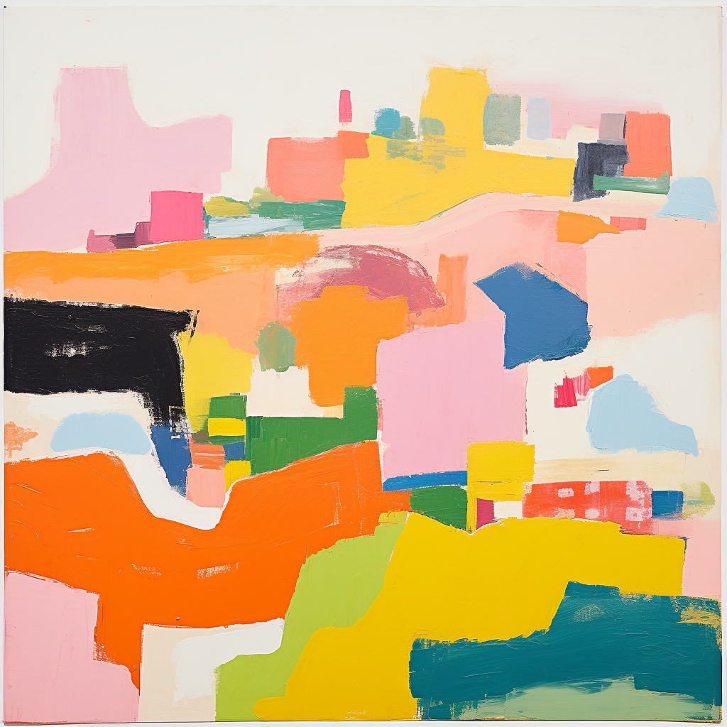 Etel Adnan's painting of Washington Heights