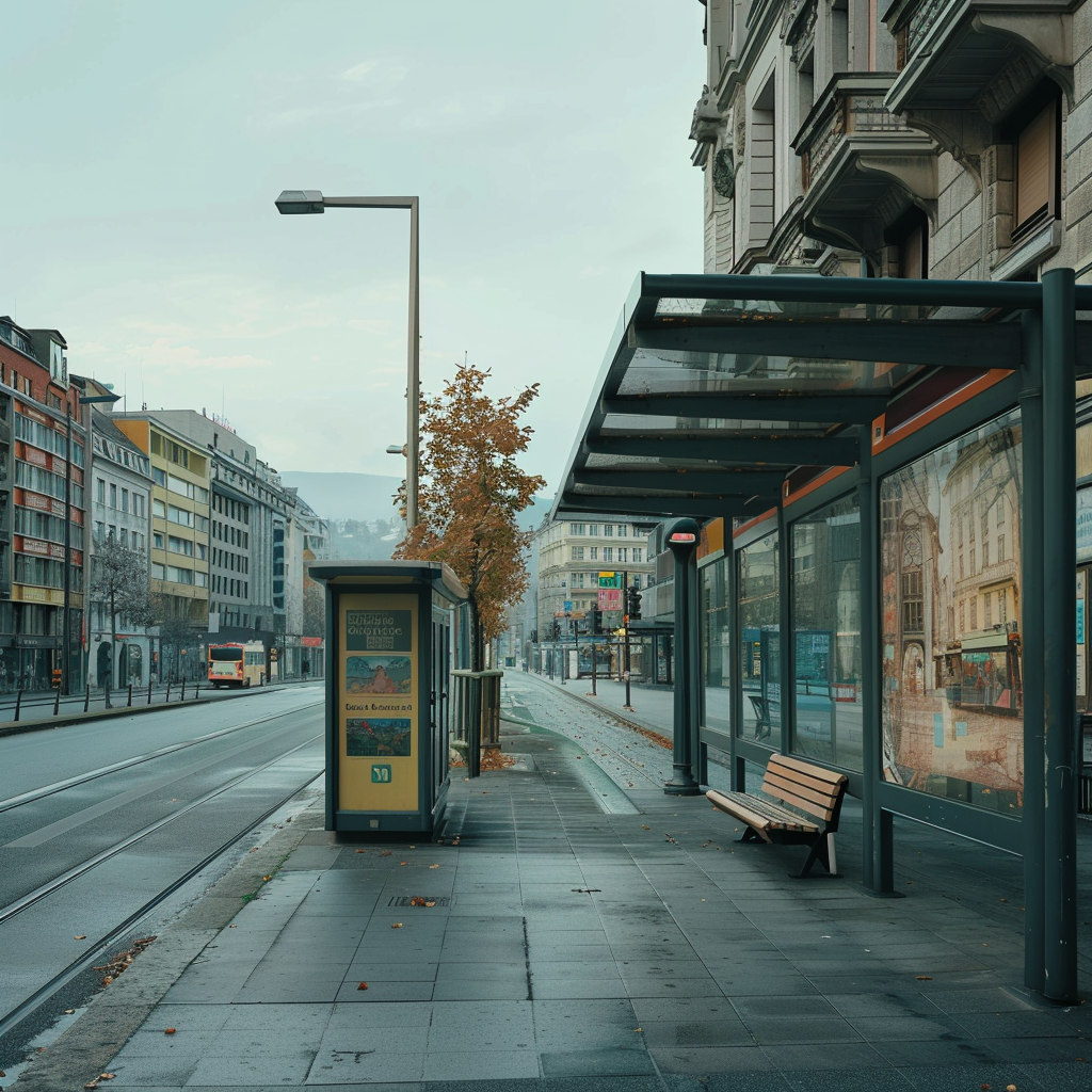 European Street Bus Stop Ad