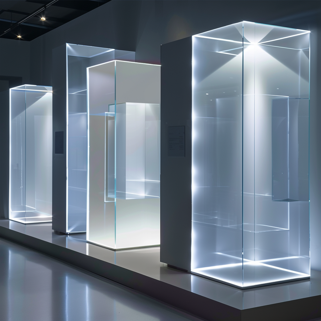 Exhibition Display Boxes with Lighting