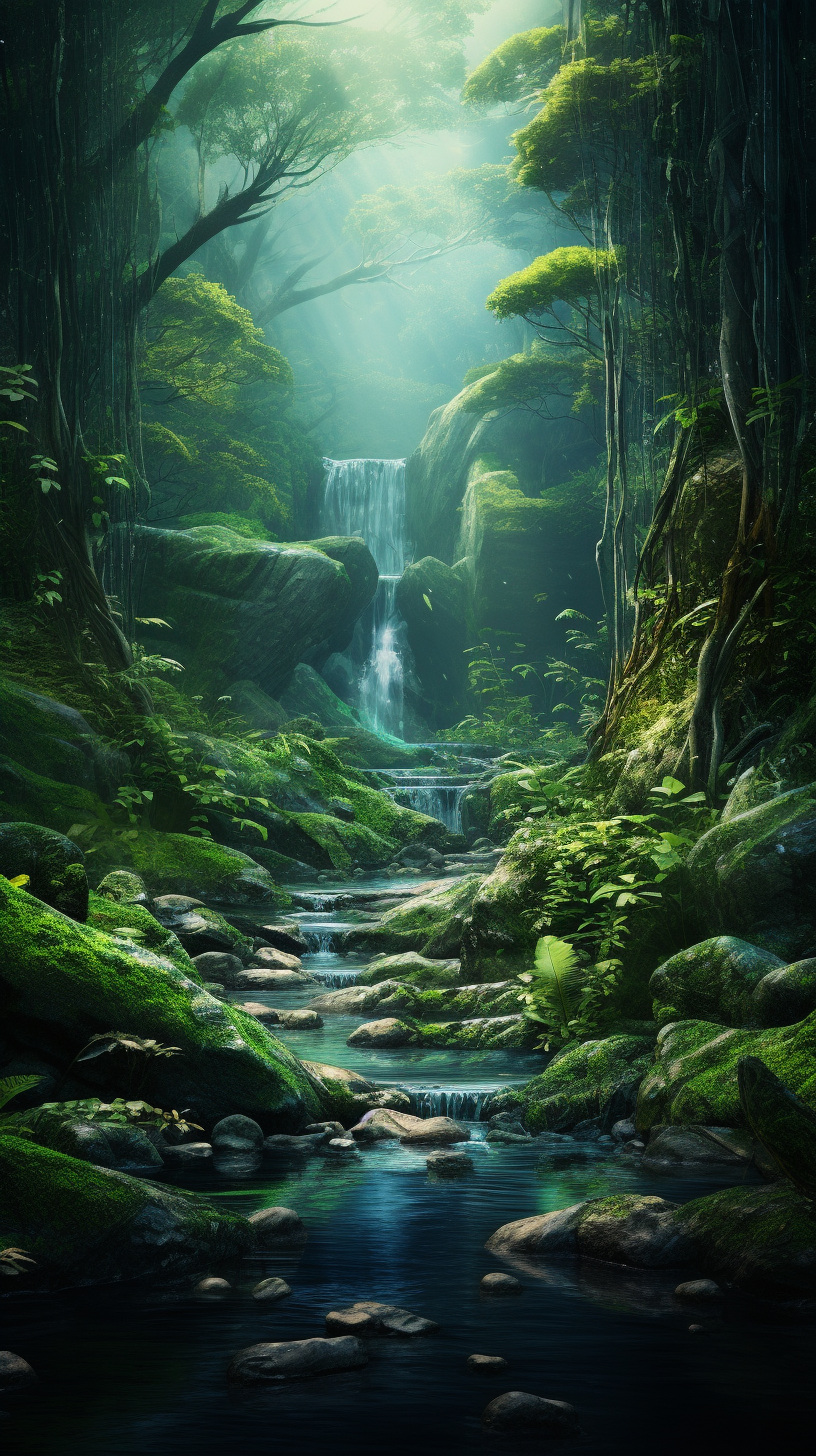 Fairy Tale Rainforest Jungle Scenery