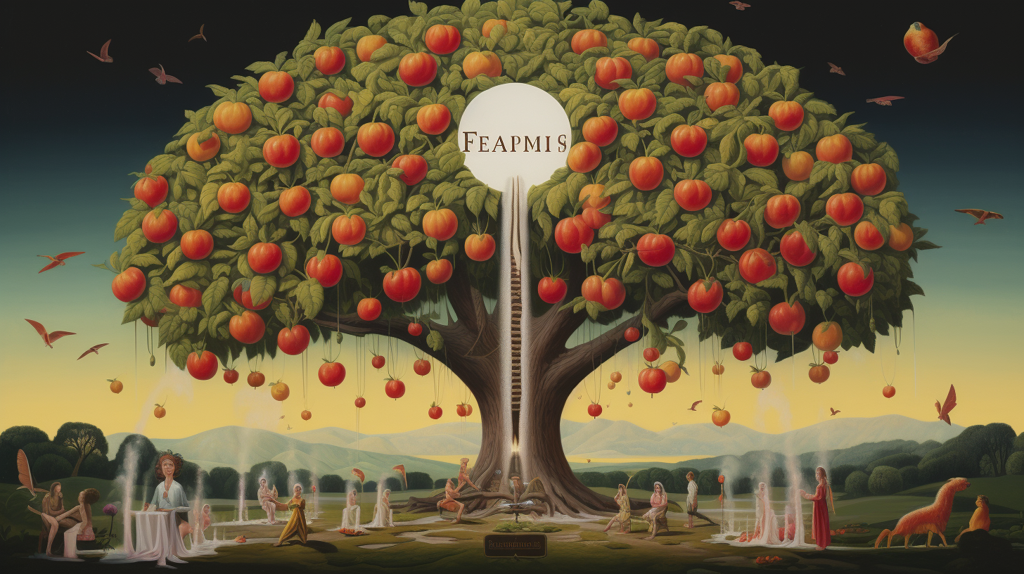 Fruit tree representing fame