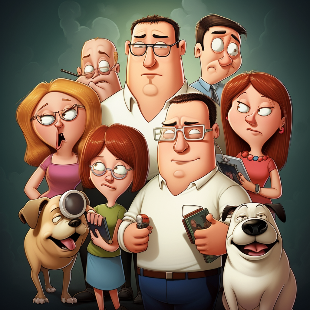 Family Guy cartoon portrait art