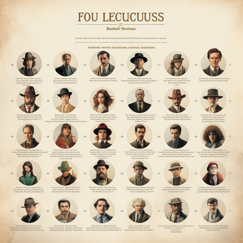 Character Sheet of Famous Detectives