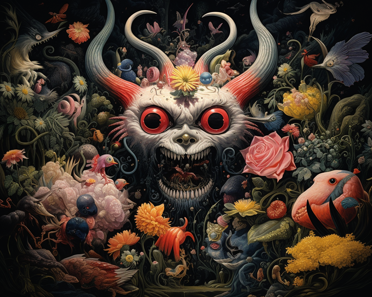 Detailed Mythic Animal Characters in Surreal Settings