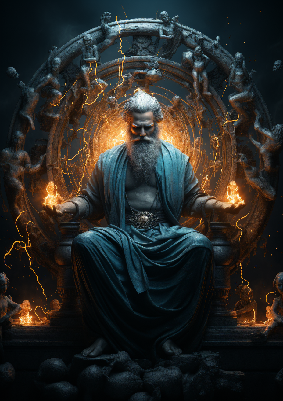 Fantasy Artistic Symbolism with Hinduism, Socrates, RPG