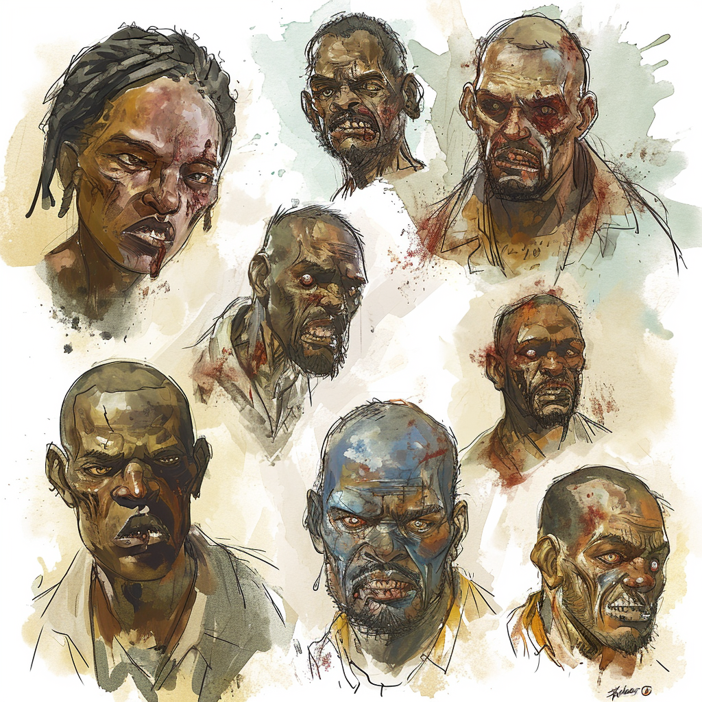 African American Zombie Portraits