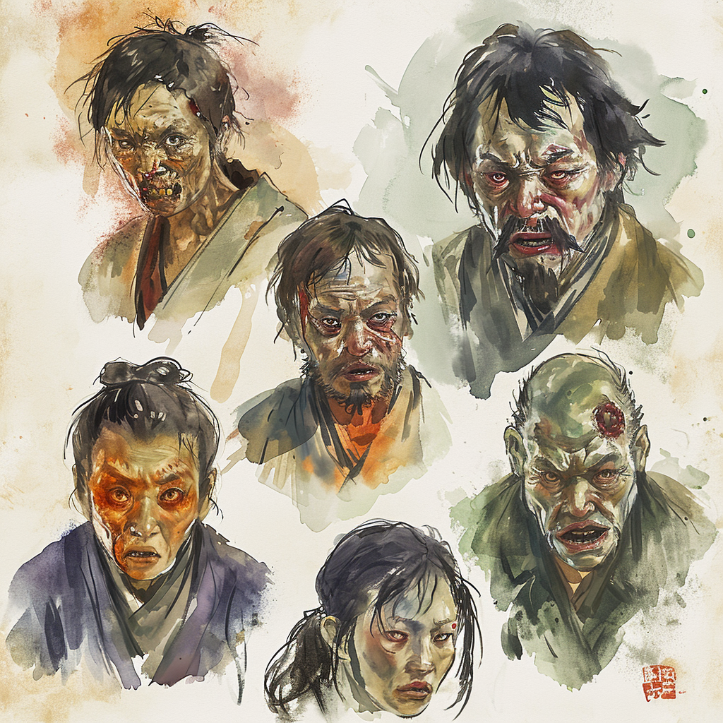 Fantasy RPG Zombies Portraits Decay