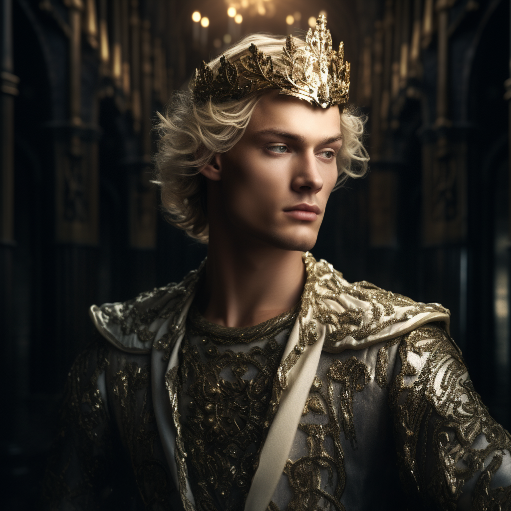 Blonde King in Fantasy Style