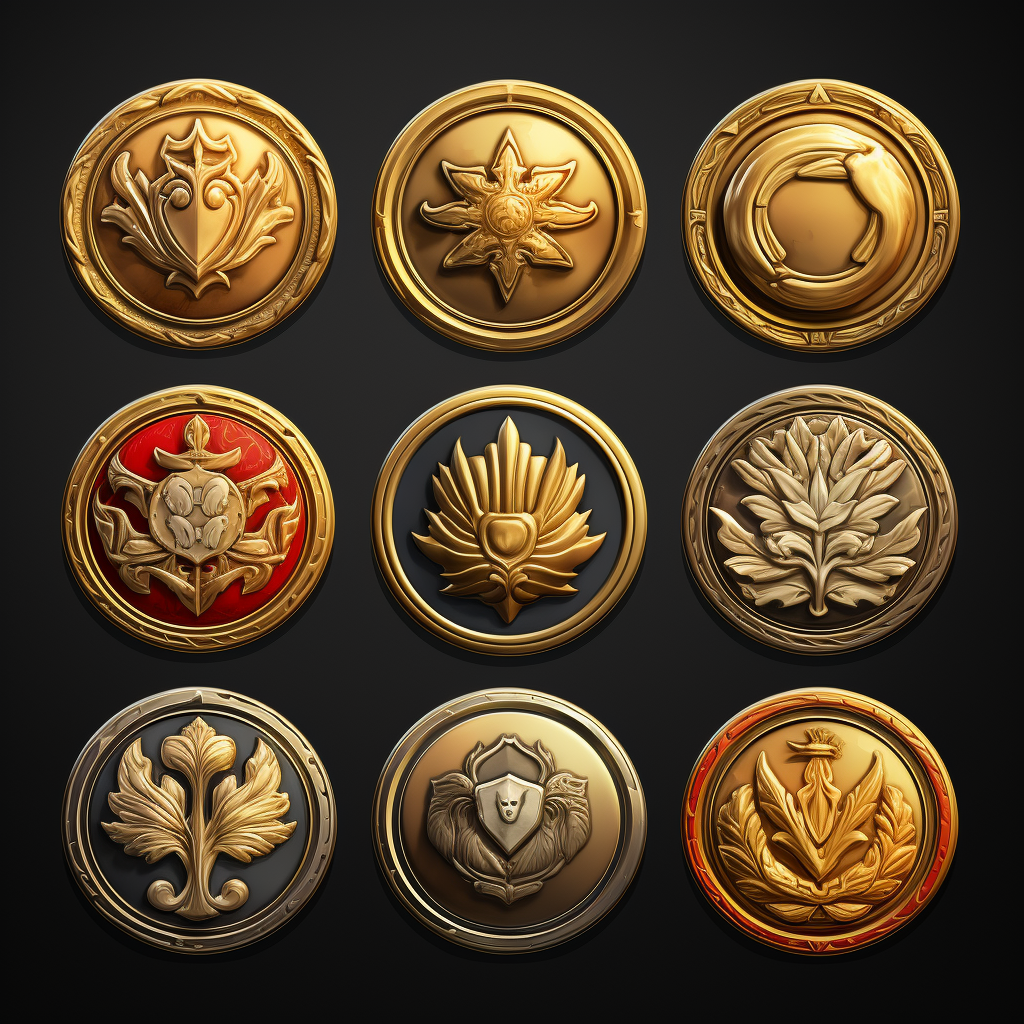 Detailed fantasy game medal icon