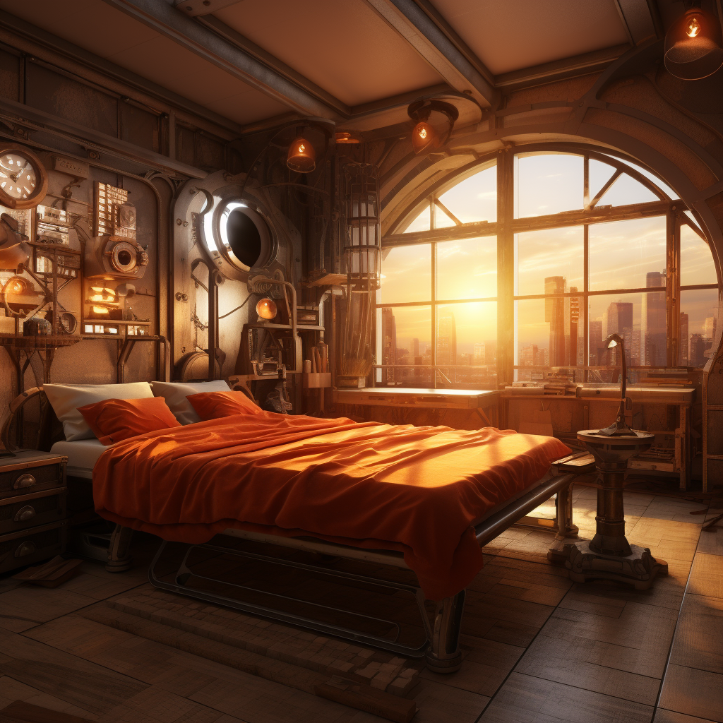 Fantasy Industrial Steampunk Dorm Room Furniture