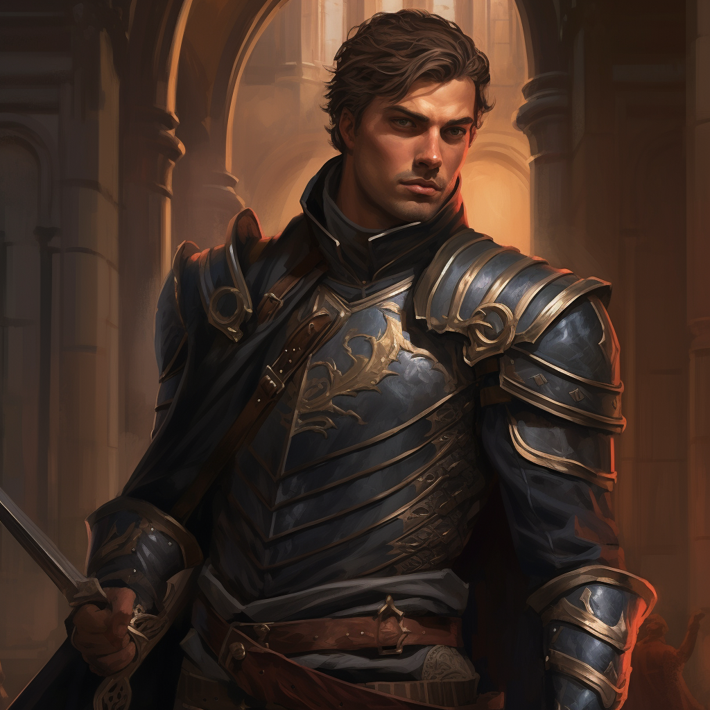 Young Noble with Leather Armor and Rapier