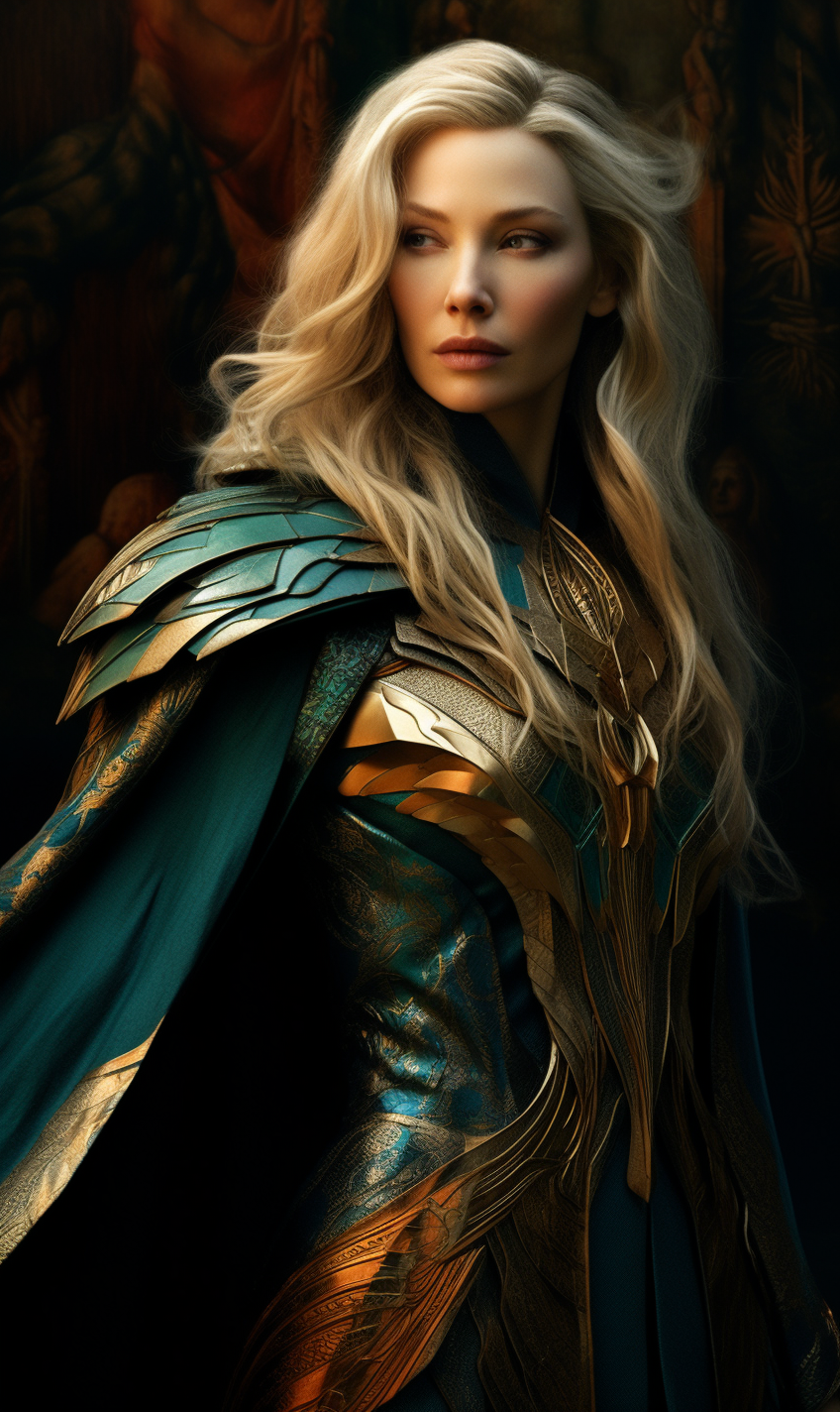 Cate Blanchett in mesmerizing fantasy ranger attire