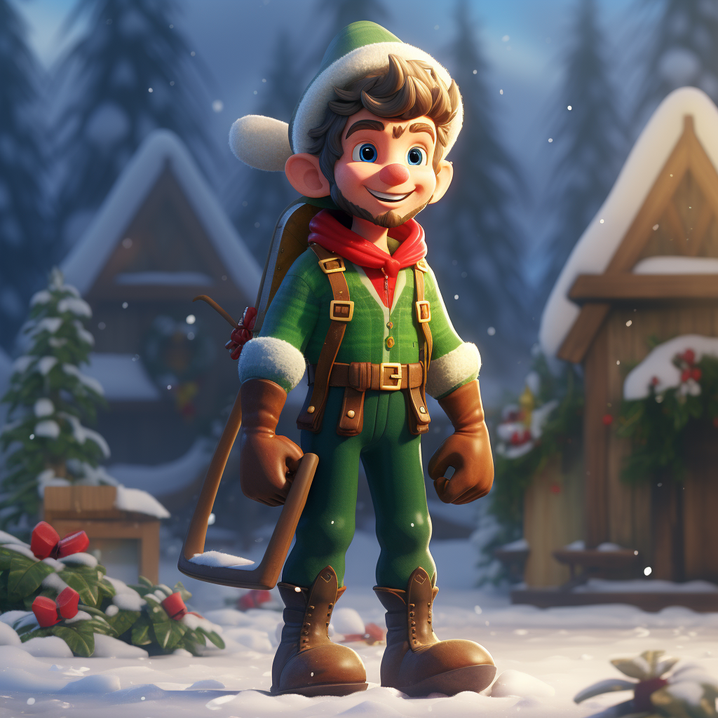 Farmer Al as Elf in Farmer Outfit