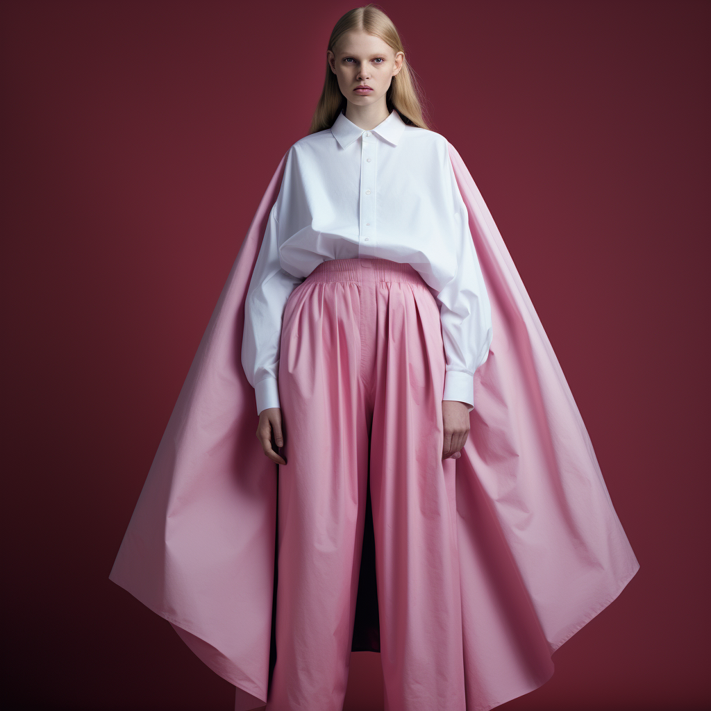 Fashion lookbook with Balenciaga oversize shirt