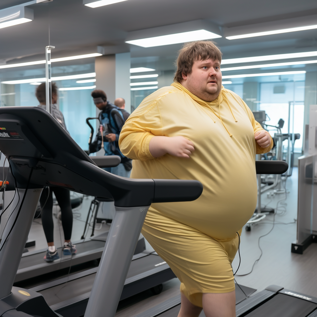 Fat Luka Donkic on Treadmill