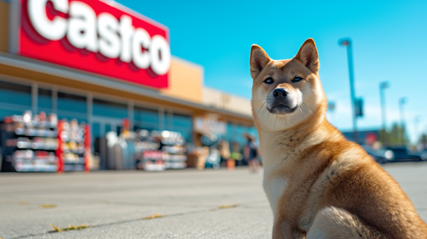 Fat Shiba Inu at Costco