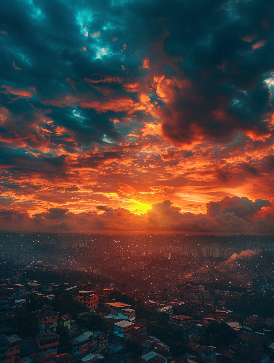 Aerial View of Favela in Brazil